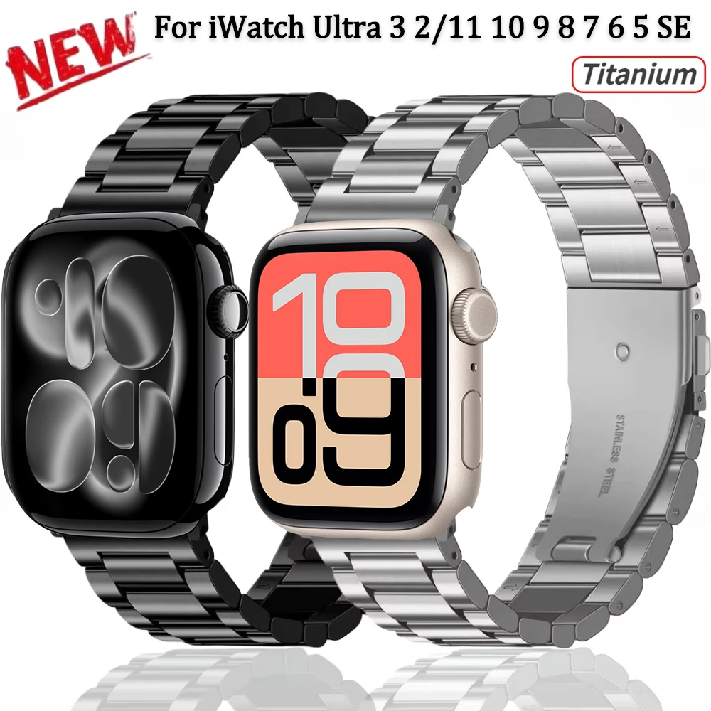 

Metal Strap for Apple Watch band 49mm 45mm 41mm 44mm 40mm 42 46mm Stainless steel Bracelet iWatch 11 10 Ultra 9 8 7 6 5 SE Strap