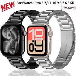 Metal Strap for Apple Watch band 49mm 45mm 41mm 44mm 40mm 42 46mm Stainless steel Bracelet iWatch 11 10 Ultra 9 8 7 6 5 SE Strap