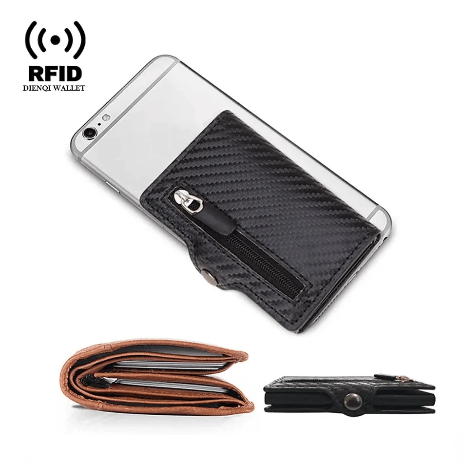Rfid Luxury Credit Card Holder Men Wallet Business Cardholder Case Carbon Fiber Minimalist Wallet Money Bag Desk Accessories
