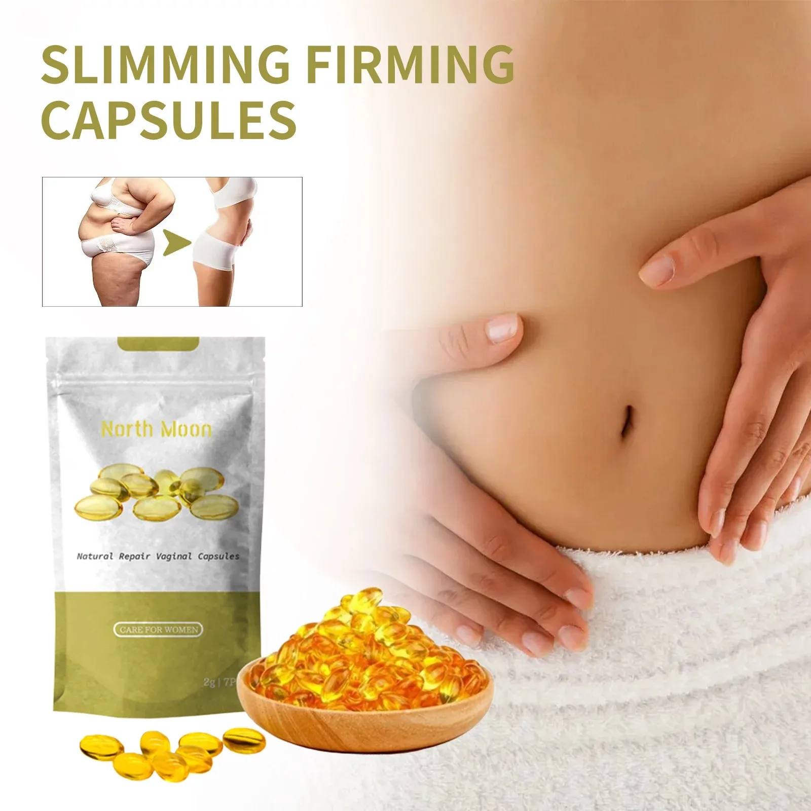 Anti-itch Detox Slimming Capsules Instant Itching Stopper Body Shaping Capsule Firming Repair Arms Belly Female Body Care