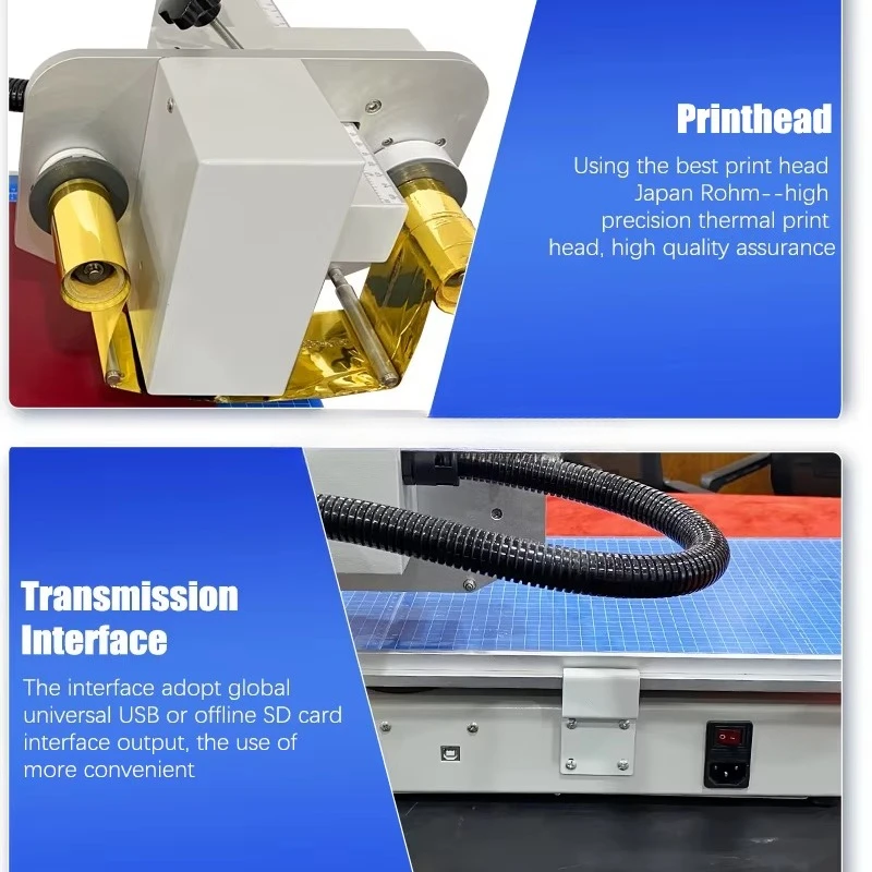 Digital Hot Stamping Printer 500A 300DPI Cutting Embossing Machine 150W Sewing Sublimation Card Printing 220v New