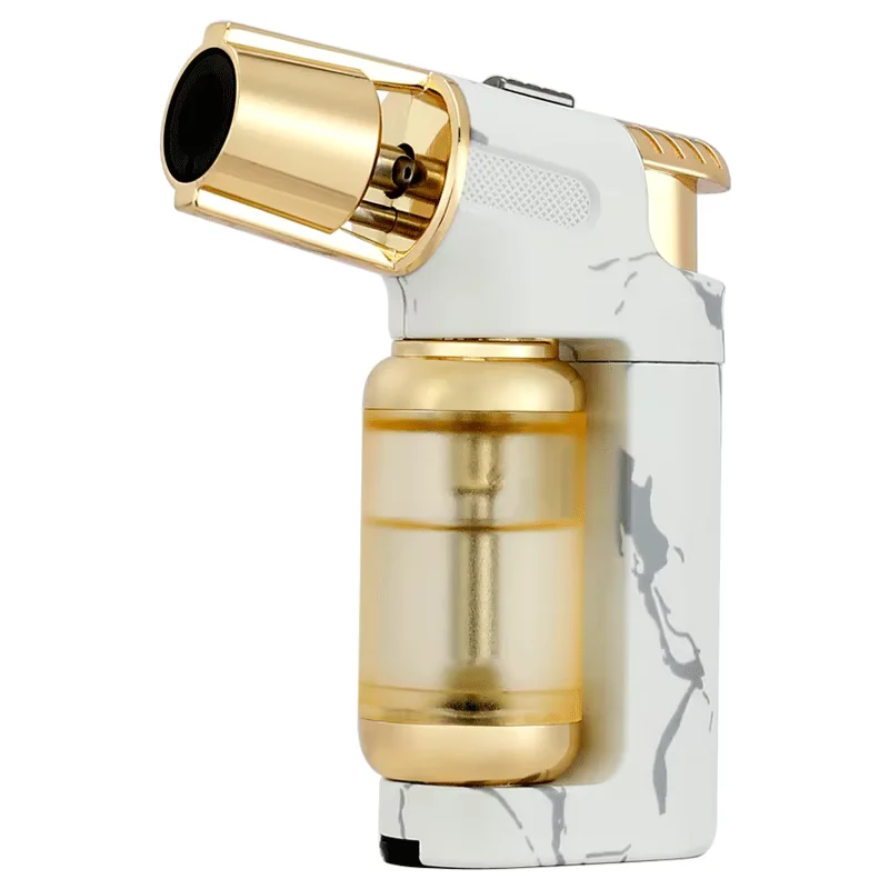 JOBON надувная зажигалка с синим пламенем, прозрачная визуальная газовая зажигалка большой емкости, креативный ветрозащитный металлический небольшой сварочный пистолет