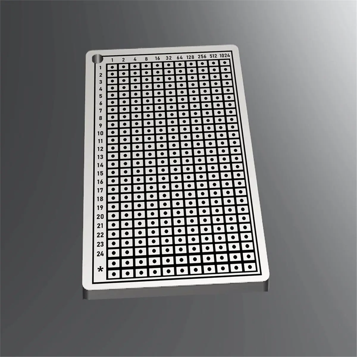 A75K Memorization Word: Plate Double-Sided 24-Bit 12-Bit Hardware Password Bip39 Engraved Steel Plate Key Seed Phrase