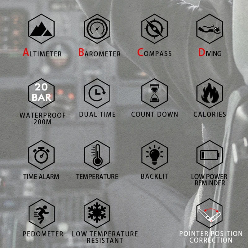 NORTH EDGE Mens Dive Watch Military Army Luxury Full Steel Smartwatch Compass Altimeter Barometer Digital Clock Waterproof 200m