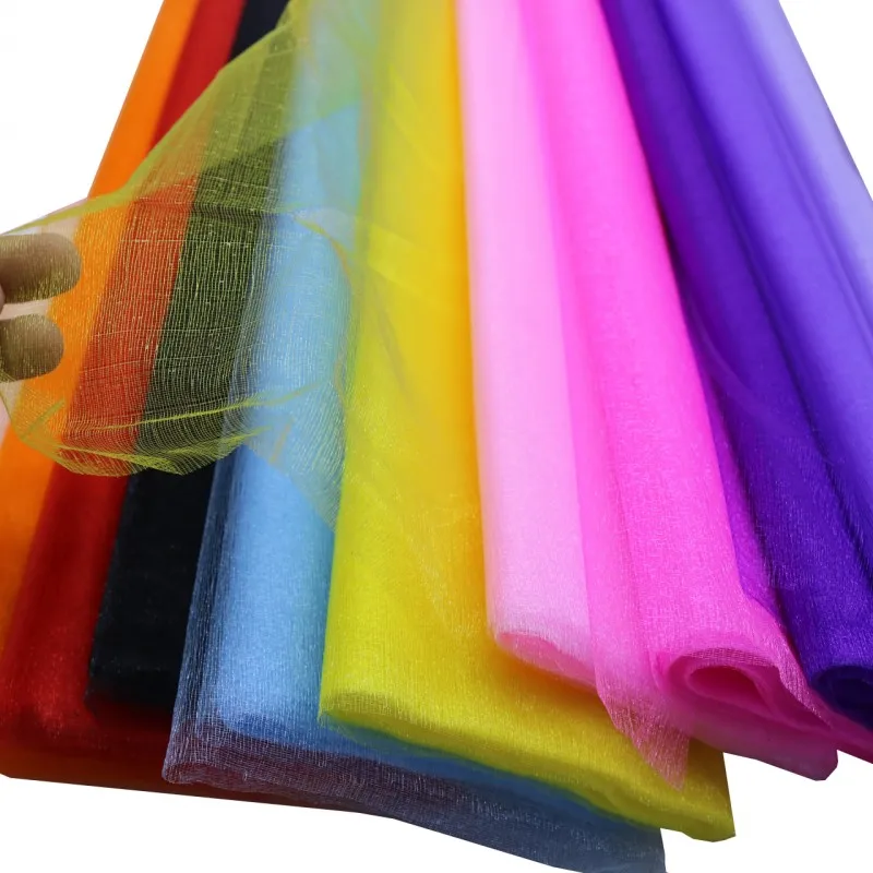 48cm Wide Tulle Roll Fabric 5m / 10m Pure Color Organza for Family Wedding Party Decor Baby Shower DIY Short Skirt Shirt Craft