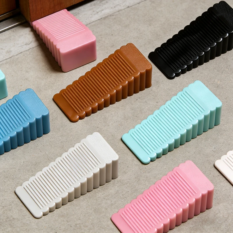 Multi-Purpose Safety Silicone Door Stop Anti-Collision Door Wedge Anti-Slip Door Retainer Fit for Door Crack 5-25MM Home Office