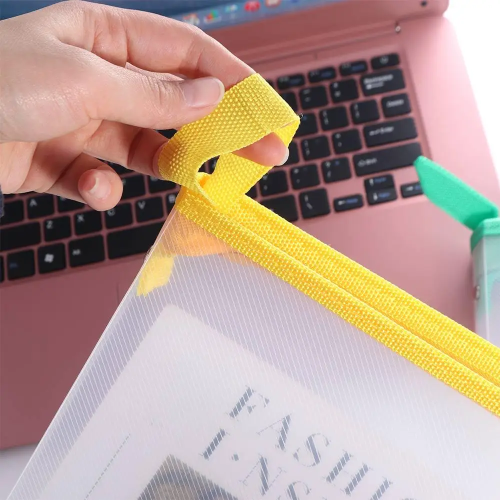 Office Stationery Textbook Storage Bags Zipper Pocket Paper Organizer Zipper Storage Bag File Bag Folders Test Paper Folder