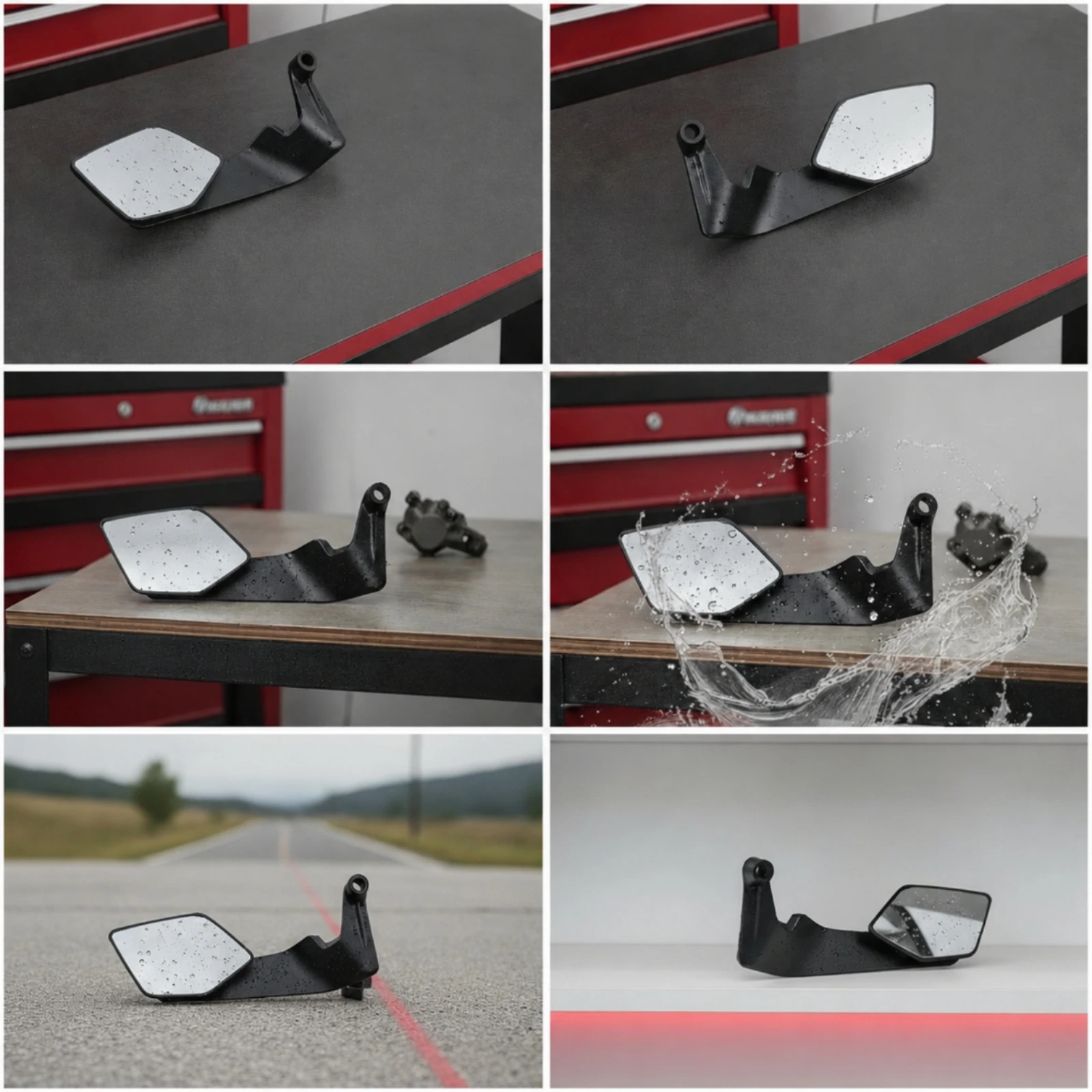 Motorcycle Mirrors with Mounting Hardware Angular Motorcycle Rearview Mirrors Side Rearview Mirror Adjustable Clear