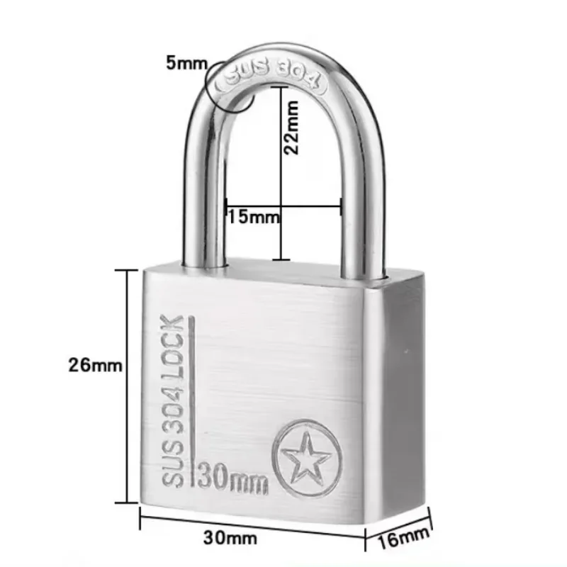 1PCS Stainless Steel Outdoor Furniture Meter Box Anti-Theft Lock Waterproof Rustproof with Independent Lock And 4 Keys