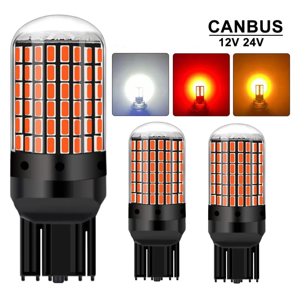 Popular Car Led Turn Signal Light 1156 Bau15S 3014 144Smd Ultra-Bright Decoding Flicker-Free Brake Light