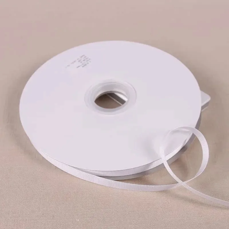 High Quality White Color 91 Meters/lot Grosgrain Ribbon for DIY Gift Packaging Wedding Decoration Ribbon Party Supplies