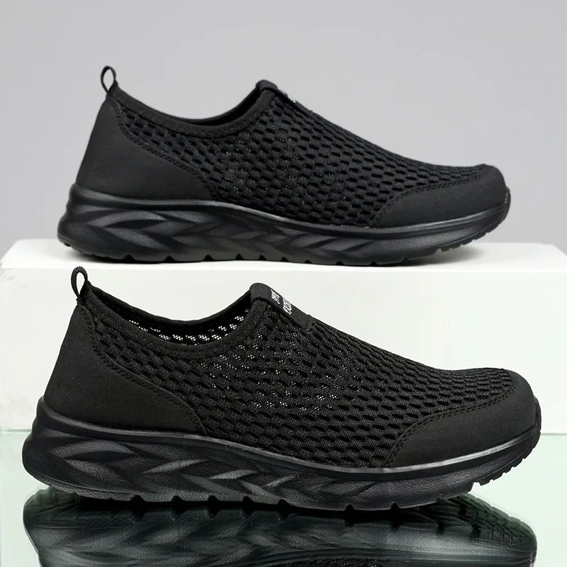 

Men's Sneakers Women Breathable Mesh Casual Shoes Outdoor Non-Slip Big Size Loafers Walking Lightweight Male Tennis Shoes