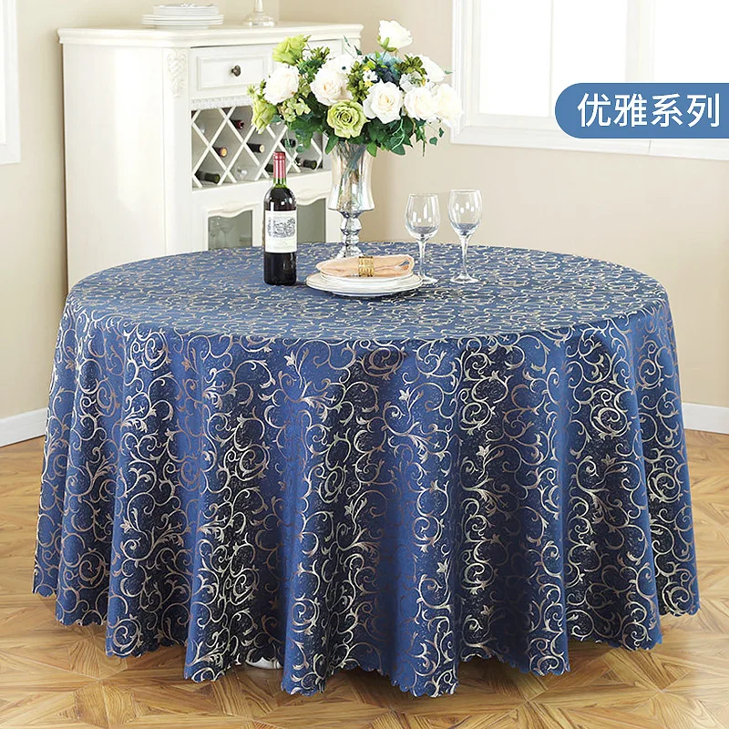 

Polyester Jacquard Round Tablecloth Wedding Table Cover Cloth Damask Pattern Table Decoration Hotel Restaurant Party Banquet