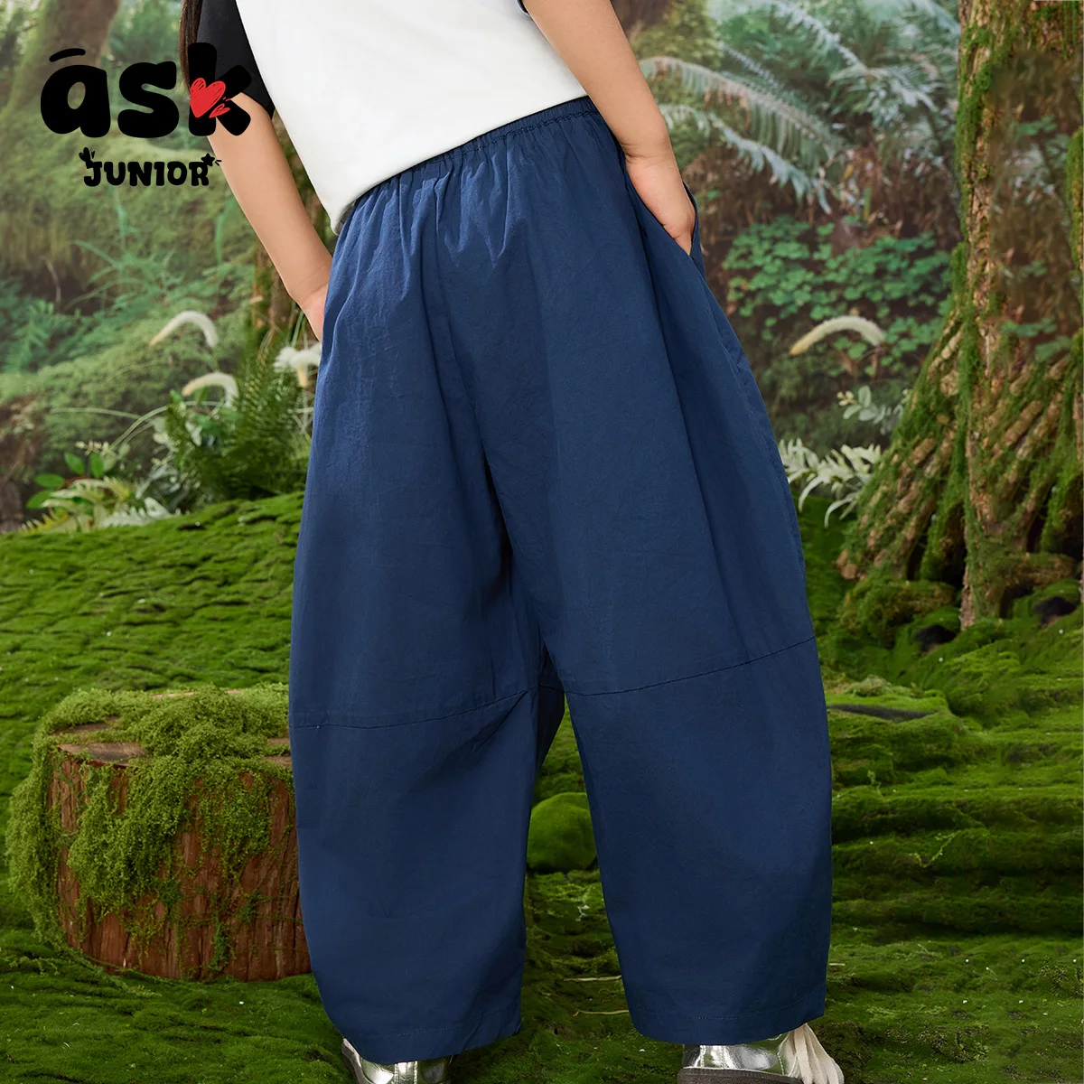 اسأل جونيور ربيع الأطفال في منتصف وكبار السن السراويل واسعة الساق الفتيات تعديل الساق في سن المراهقة السراويل الساق المستقيمة #2