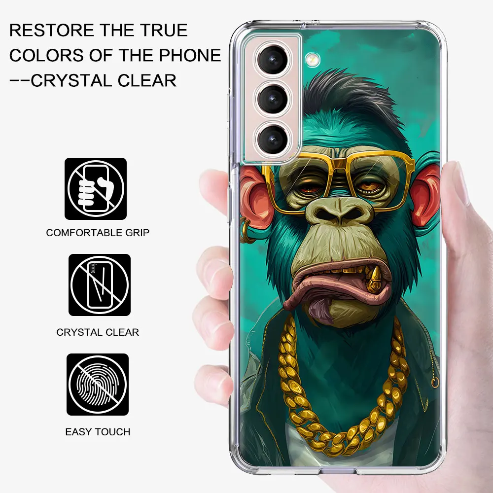 حافظة لهاتف سامسونج جالاكسي S21 S20 FE S24 S22 S23 FE S25 Ultra S8 S9 S10 Plus S10e غطاء هاتف شفاف من البولي يوريثان #4