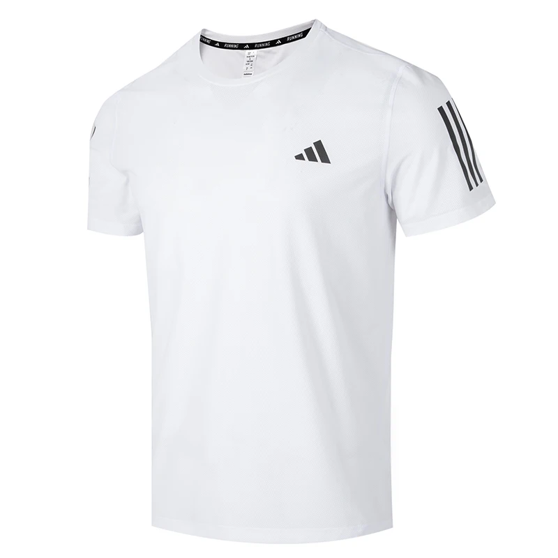 

Adidas Men's Sports T-Shirt Loose Breathable Running Fitness Training Half Sleeve Short Sleeve Ik7436