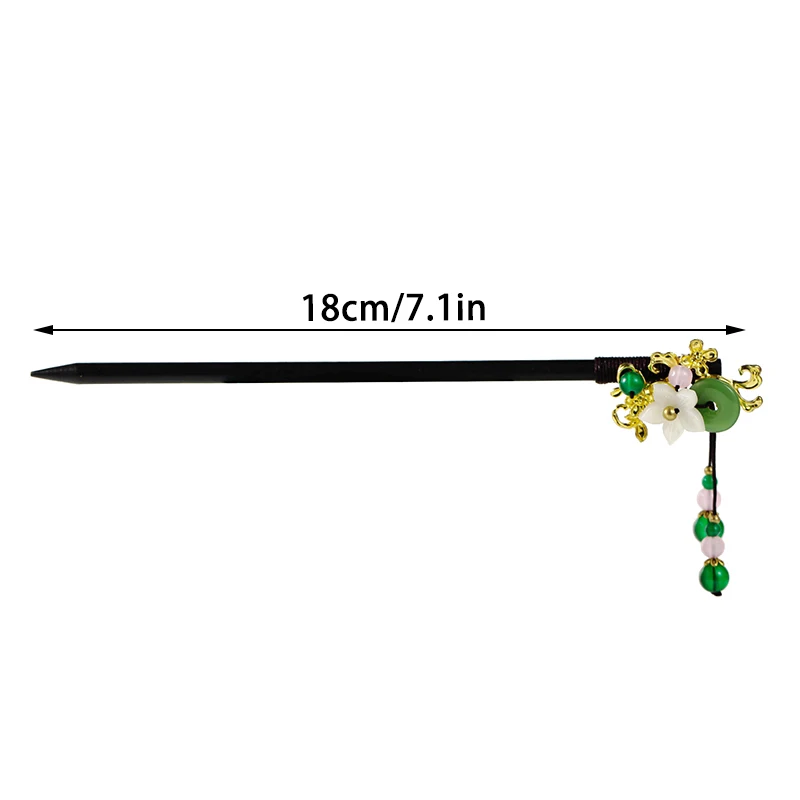 1Pcs Classical Wooden Hair Stick Chinese Style Winding Tassel Hairpin Women Girls Elegant Exquisite Jewelry Hair Accessories