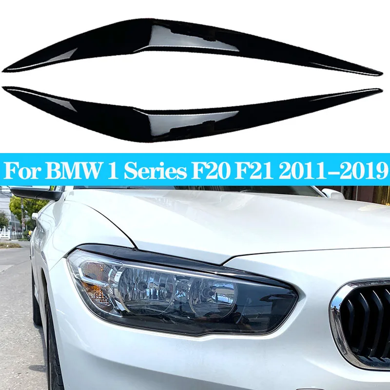 

Carbon Fiber Car Headlight Eyebrow Eyelid Lamp Light Eyebrows Gloss Black For BMW F20 F21 1 Series 116i 118i 120i 125i 2011-2019