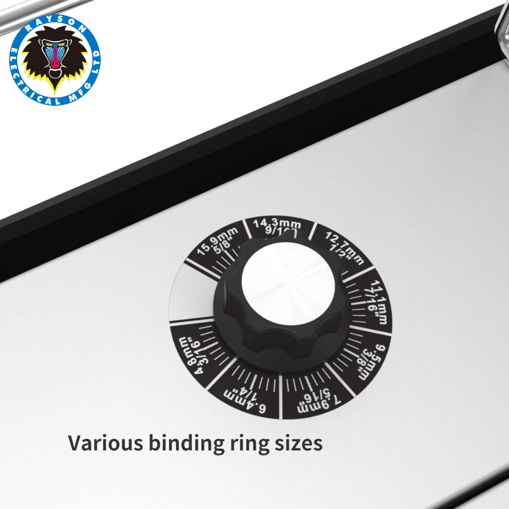 Professional F3 Manual Wire Binder, Rayson TD-200 Book Binding Machine, 40 Holes, 3:1, Punch 20 Bind 130 Sheets, Office, School