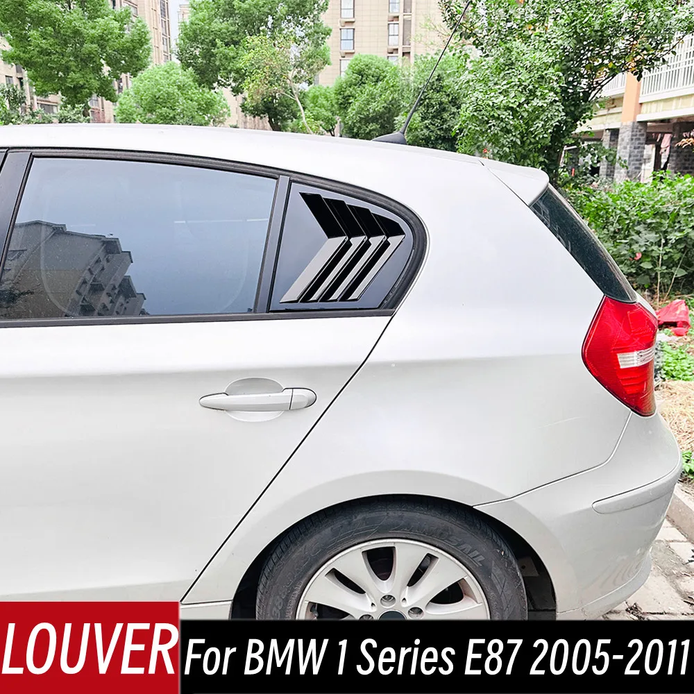 

For 2005-2011 BMW 1 Series E87 Bodykit Car Rear Window Side Vent Shutter Louver Cover Trim Black Carbon Exterior Accessorie Part