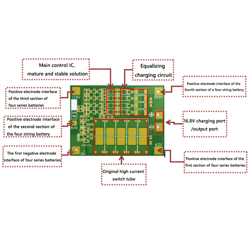 3S/4S 20A 40A 60A ładowarka akumulatorów litowo-jonowych płyta ochronna 18650 BMS silnik wiertarki 11.1V 12.6V/14.8V 16.8V wzmocnienie/zalanie