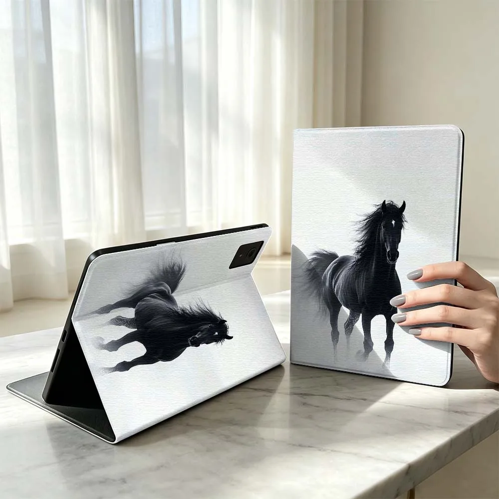 Animals Dark Cool Horse Fashion For Xiaomi Poco Redmi Pad 8 2 4 C1 6 6S 7 7S SE 9.7 14 11 11.2 Inch Pen Tray Tablet Case