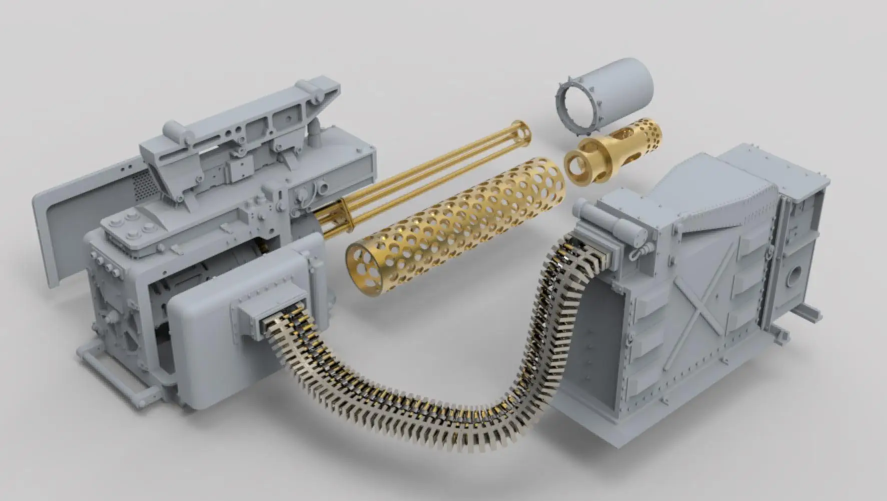TC3D008  TOUCAN 1/35 M197 20MM GATLING GUN LEFT SIDE