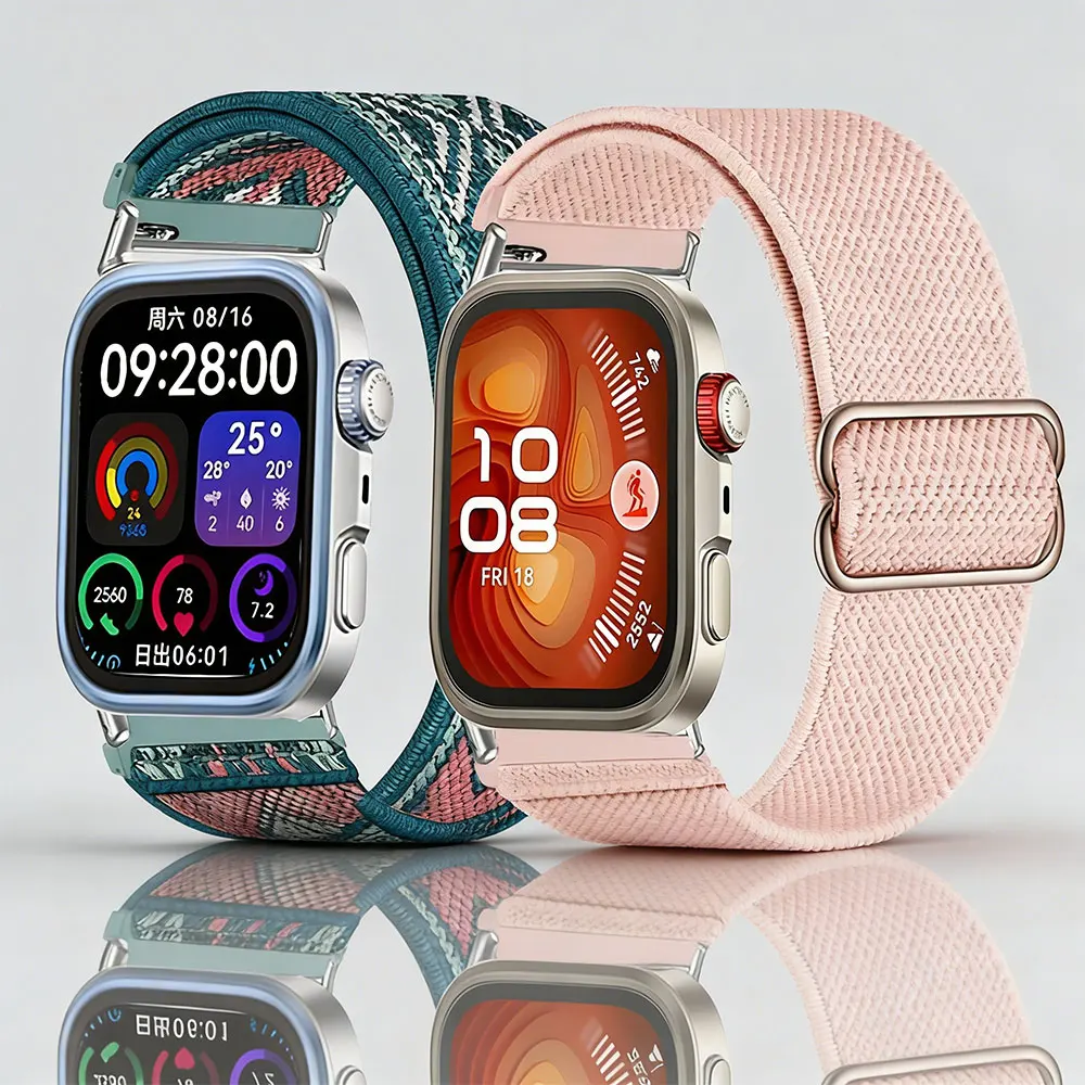 Scrunchie-Armband für HUAWEI Watch Fit 4 Pro 3, Smartwatch-Zubehör, Sport-Nylon-Schlaufenarmband, Correa für HUAWEI Watch Fit 4 Band