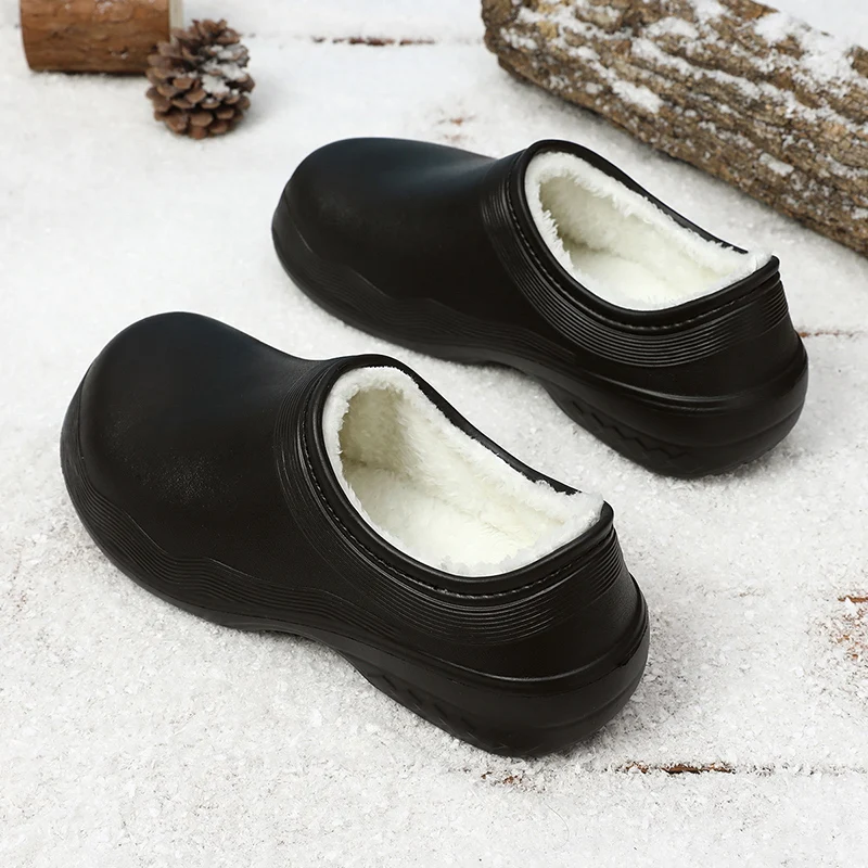 2025 zapatillas de invierno para hombre, zapatillas mullidas antideslizantes para interiores, zapatos gruesos para el hogar, zapatos de algodón sólido, chanclas cálidas de felpa para mujer, Unisex