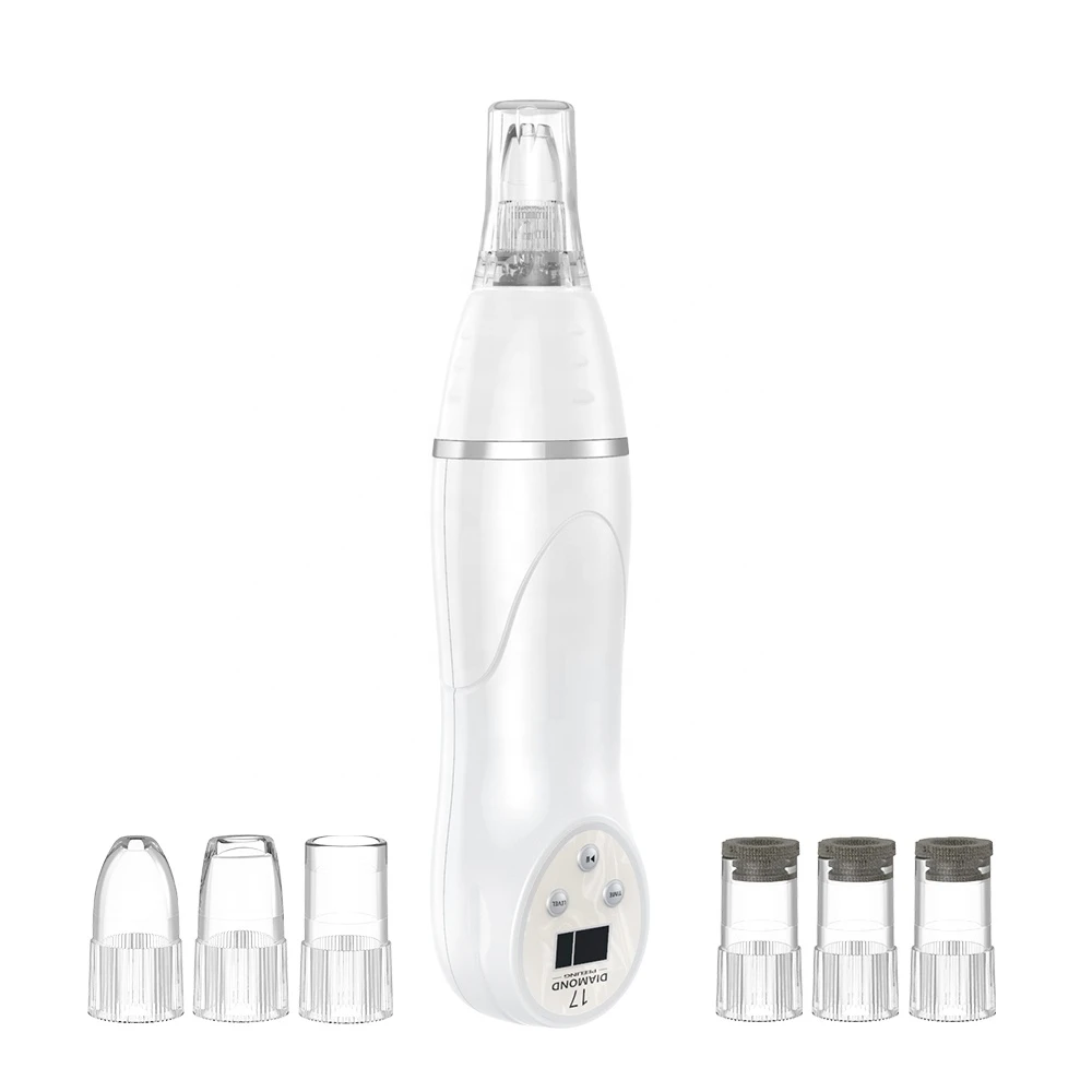 جهاز تنظيف الوجه باللوازم الطبية الماسية مع أطراف الرؤوس السوداء وقطن مرشح لروتين العناية بالبشرة المنزلية #4