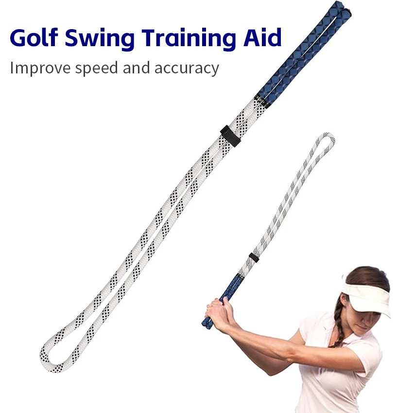 

Golf Swing Training Aid Reusable Golf Club Equipment Aids Golf Swing Practice Rope Birthday Gift for Beginner and Golfer Lovers