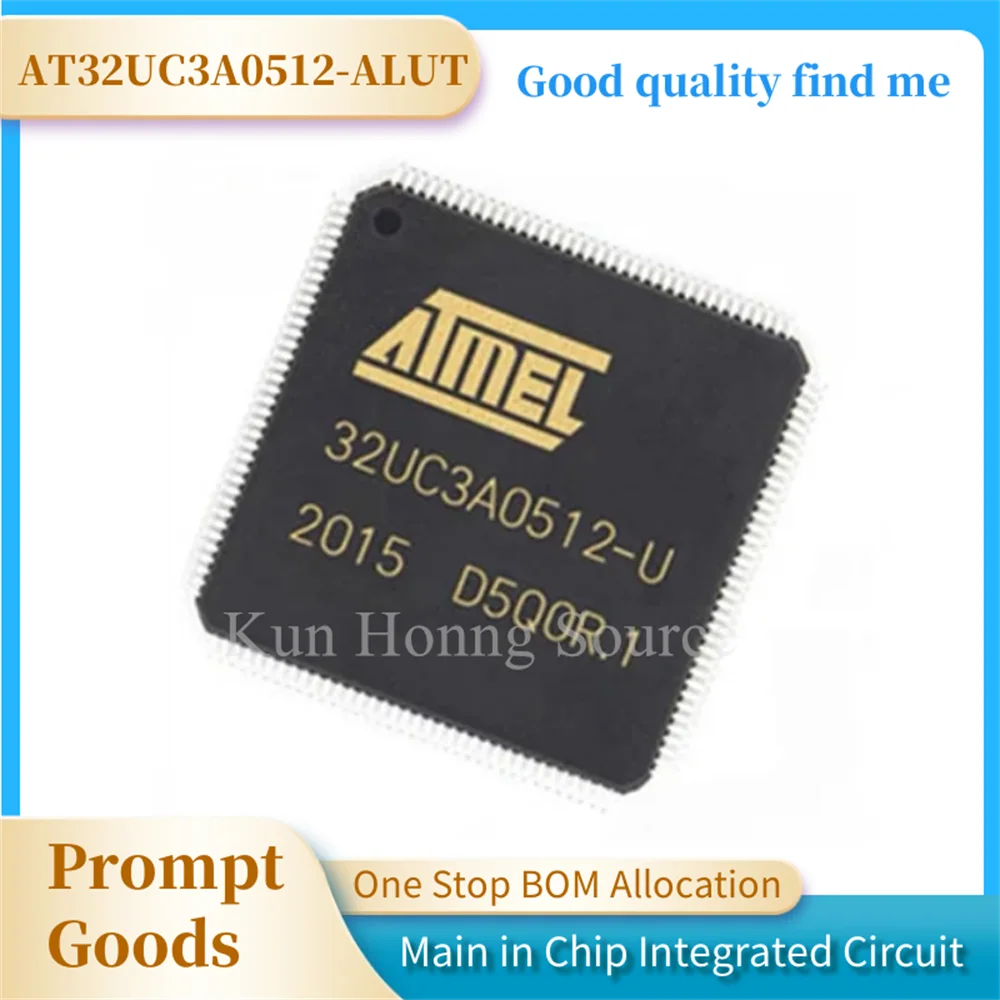 1PCS AT32UC3A0512-ALUT 32UC3A0512 -U AT32UC3A0512ALUT 512KB 144LQFP