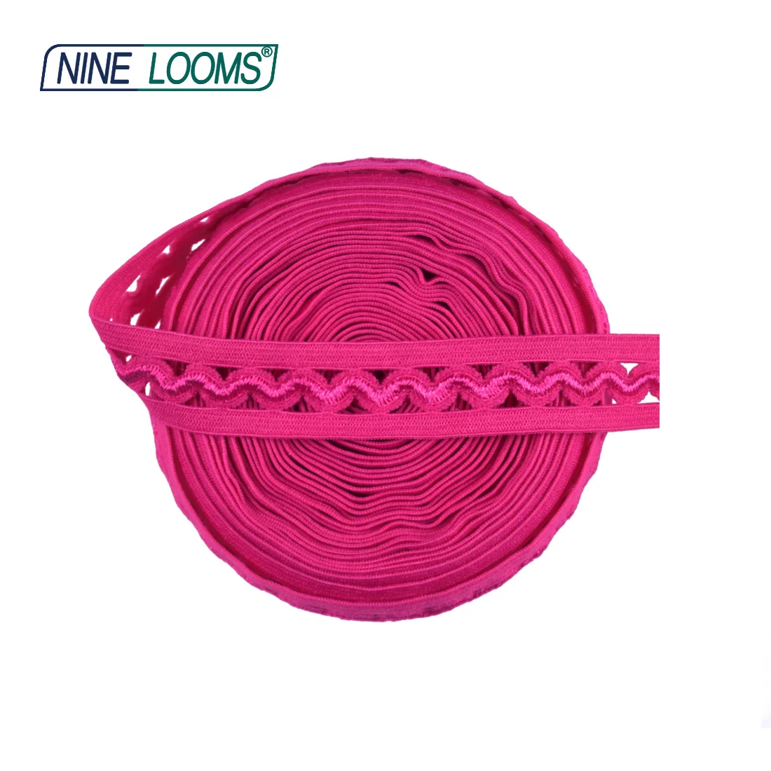 NINE LOOMS Decorative Lace Trim Elastic 5/8