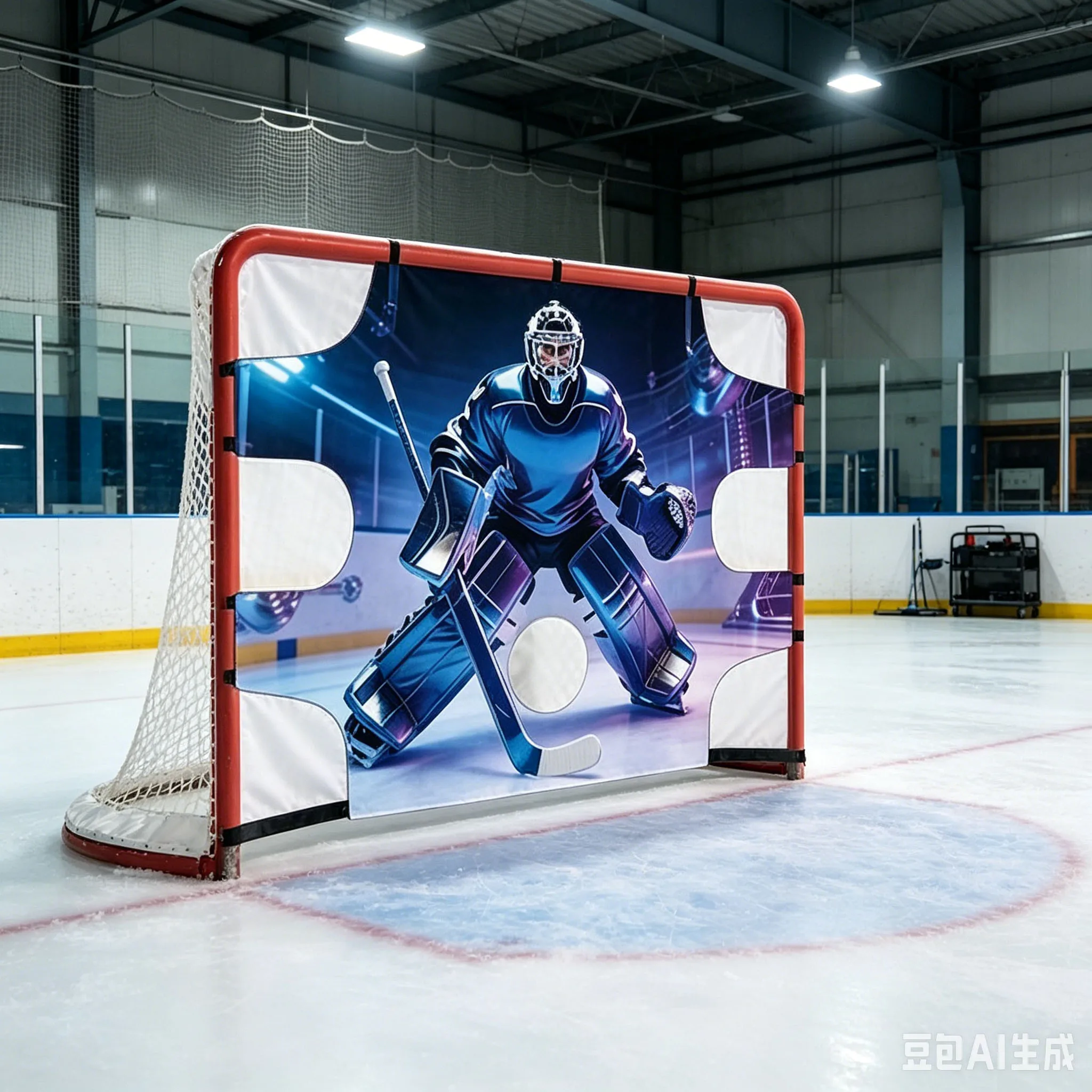 hockey-net-goalie-target-accuracy-practice-pitching-training-cloth-rebounder-polyester-goalie-trainer-hockey-accessories-﻿