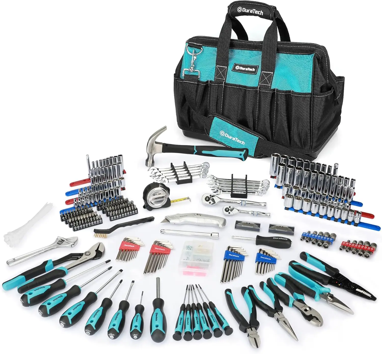 269-Piece Socket Wrench and Home Repair Hand Tool Kit- Daily Use Mechanics Hand Tool Kit with Wide Open Mouth Tool Bag