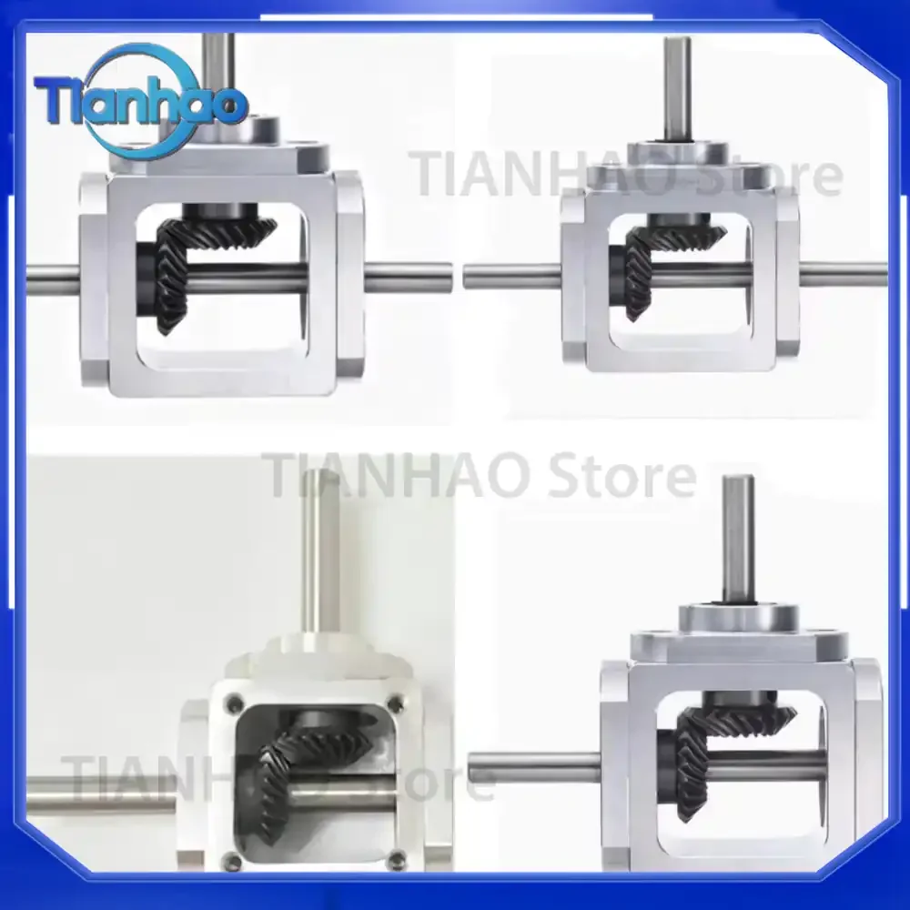 1PCS 20T Bevel Gearbox Output Shaft for T-Type Cross Commutator Right Angle Transmission Ratio 1:1 Diameter 1M Load 8MM