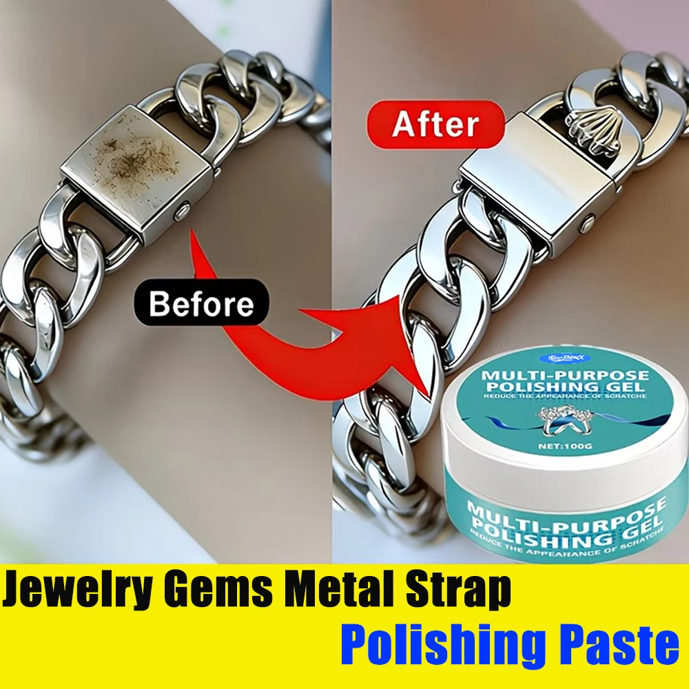 30g/100g Polierpaste für Schmuck Silberzubehör Reinigungsgel für Edelstahl Metallreparaturwerkzeug Zubehör