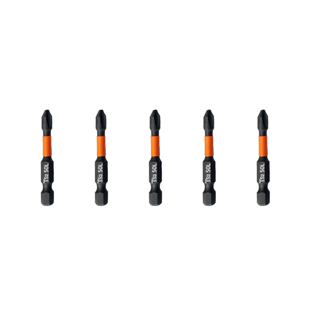 Hand Tools Screwdriver Bit 25-150mm 5 Pcs 62HRC Alloy Steel Black Cross Screwdriver Electric For Wood Magnetic