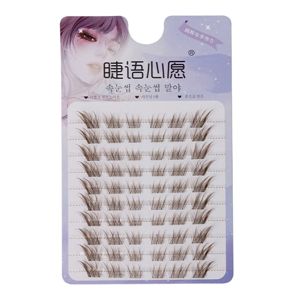 Extensiones de Pestañas 3D Efecto Ojo de Gato Naturales, Clusters Manga Wispy C Curl, Extensiones de Pestañas Efecto Ojo de Zorro, Extensiones de Pestañas DIY Wispy para Extensiones de Pestañas
