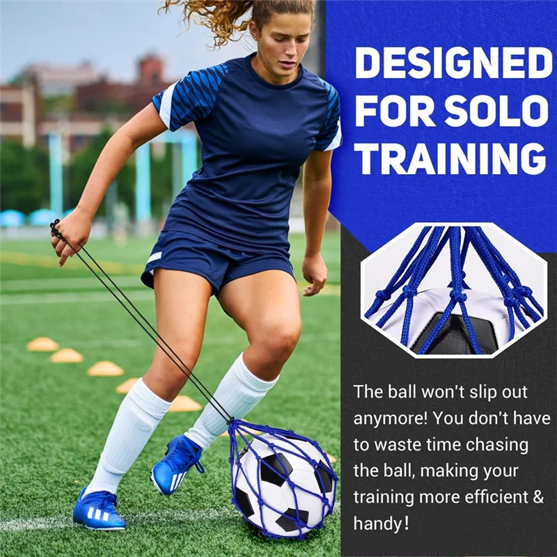 B93B-2PCS Alat Latihan Tendangan Sepak Bola, Jaring Latihan Pengembalian Bola, Alat Bantu Latihan Tendangan Sepak Bola Solo