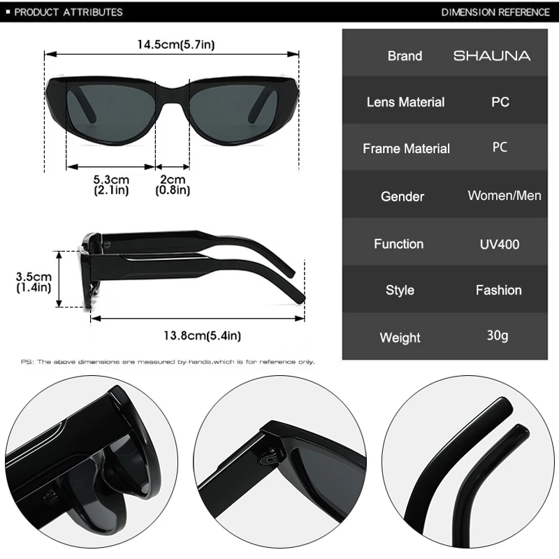 SHAUNA New Cat Eye Sunglasses Women Fashion Gradient Shades UV400 image 6