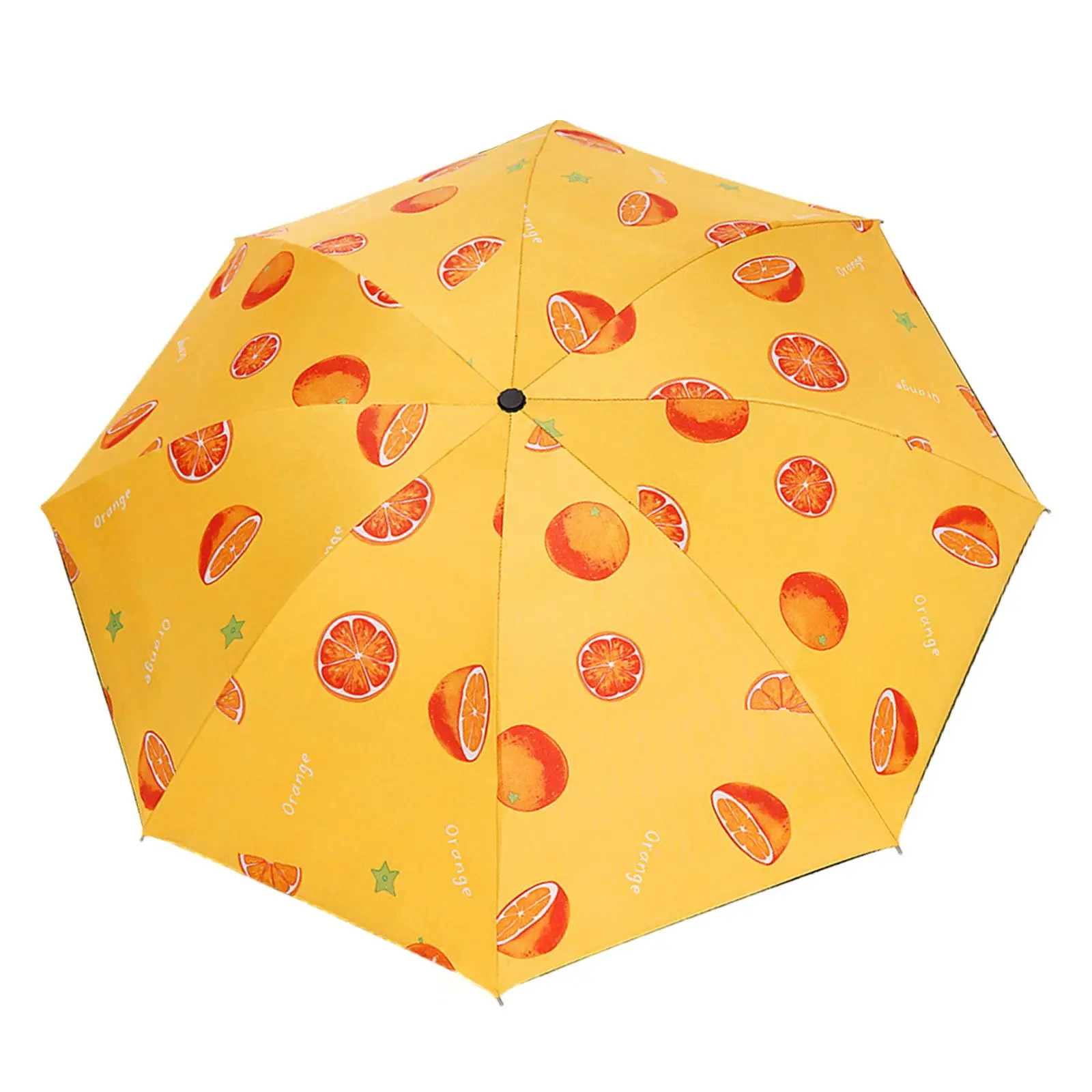 

Folding Umbrella Fruit Pattern Manual Open Windproof Sun Protection Compact Portable Umbrella for Walking Outdoor Trip Beach