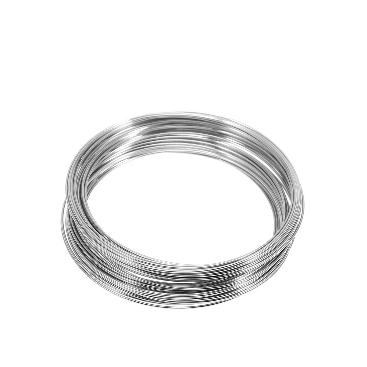 

1 Roll 300 Circles Silver Steel Wire Frosted Silver Plating Memory Wire Bracelet DIY Material Jewelry Making Women Girls Gift