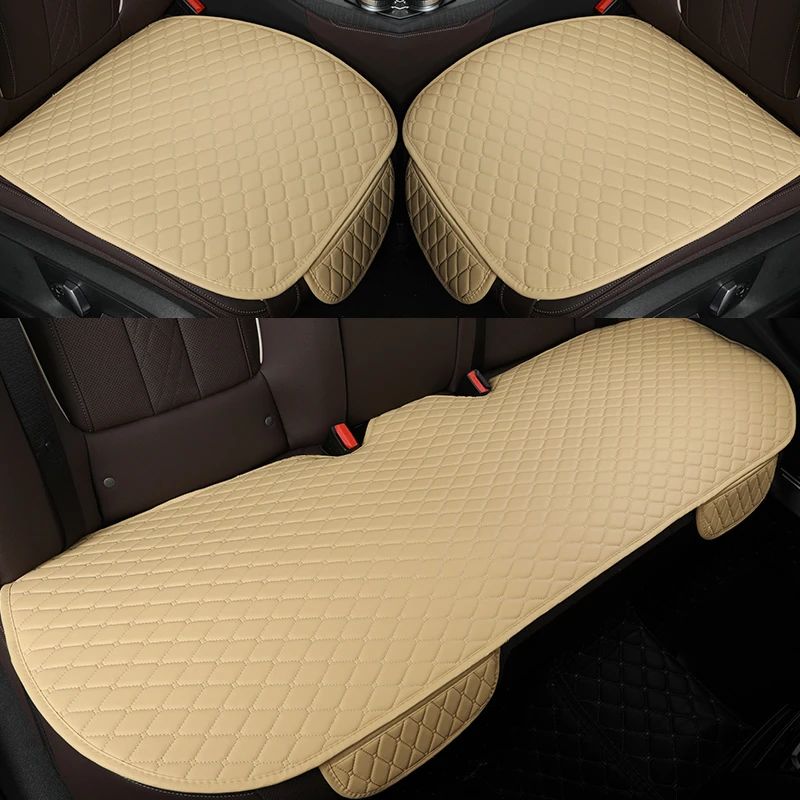 Waterproof Car Seat Cover Leather Front Seat Protector Car Back Cushion Seat Auto Seat Cushion Protector Pad Set Auto Styling