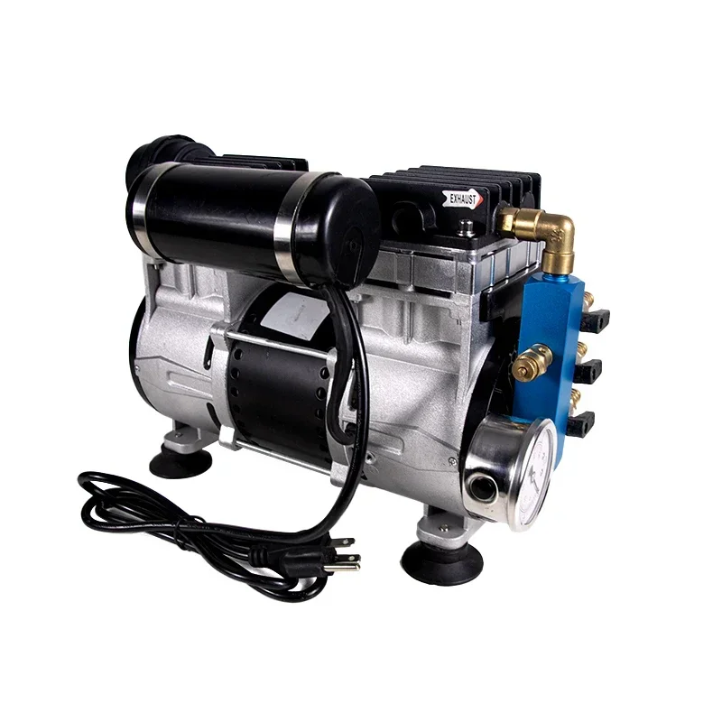 Portable 1HP 6.0CFM Fish Pond Aerator Pump 170LPM Solar Pond Compressor Piston Oil-Free Air  Source Engine Core Component