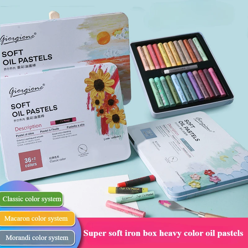 24/36/48 Color Oil Pastels Set Oily Crayons Bright Colors Mixed Naturally for Graffiti Finger Painting Handmade DIY Decoration
