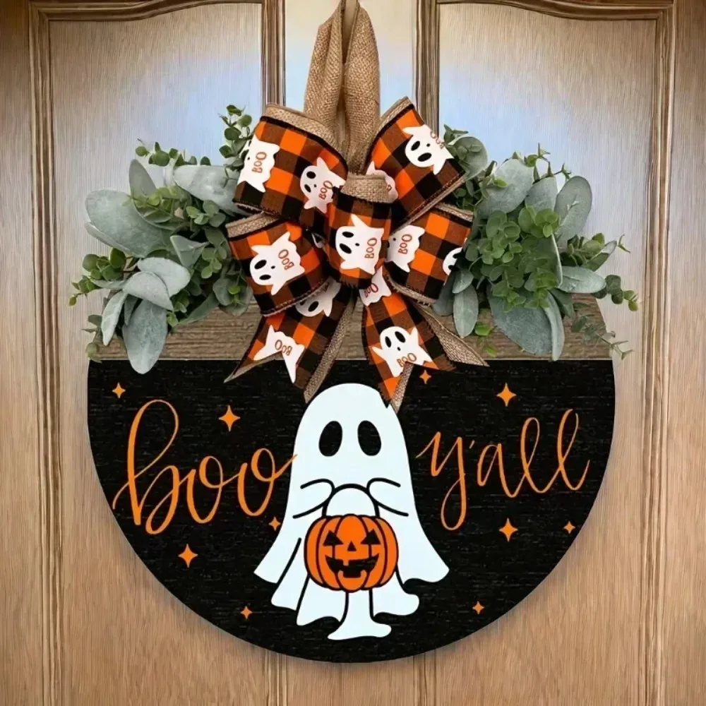 new Halloween BOO Door Pendant Festive Decoration Cafe Garden Auditorium Welcome Sign Wall Indoor Outdoor Ornament Props Gfit