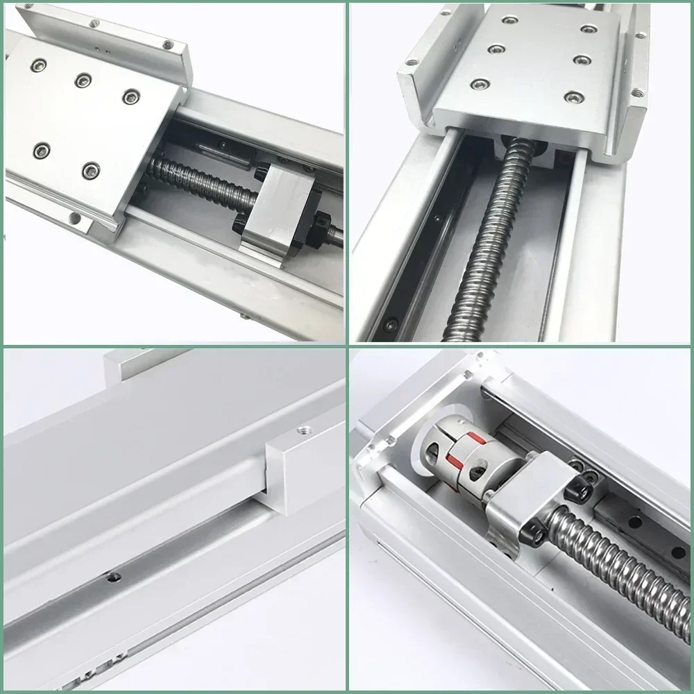 120 mm breiter, vollständig geschlossener Linearschienentisch, XYZ-Achse, CNC-Kugelumlaufspindel-Schiebetisch, robuster Nema 23 57 mm einachsiger Roboter