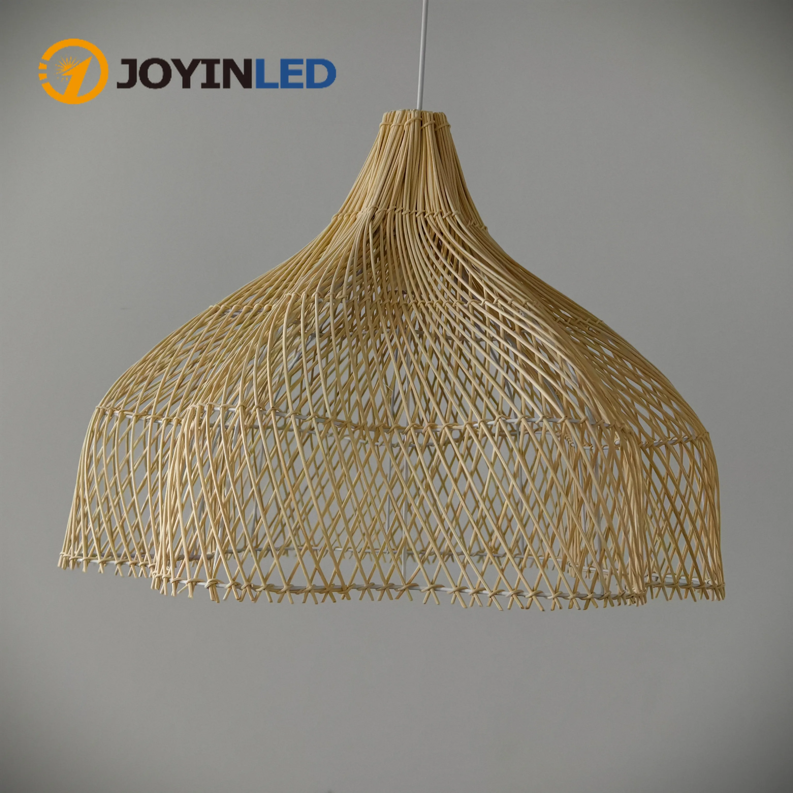 

60cm E27 Rattan Chandelier Hand Knitted Hanging Light Rattan Woven Ceiling Lamp Country Wicker Rattan Home Lighting Pendant Lamp