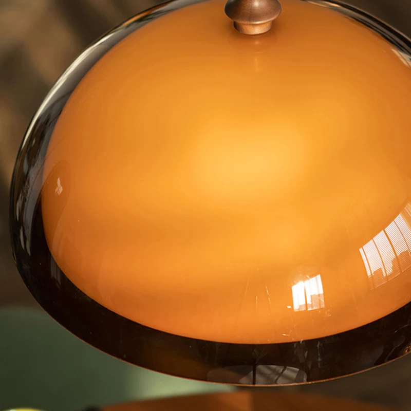 Retro Brown Acrylic Lampshade pendant light Rocker Arm Dining Table Chandeliers Bedroom Medieval Bauhaus Bedroom pendant lamp